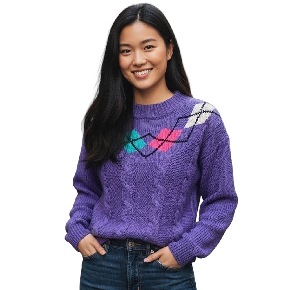 Vintage Cable Chunky Knit Sweater
